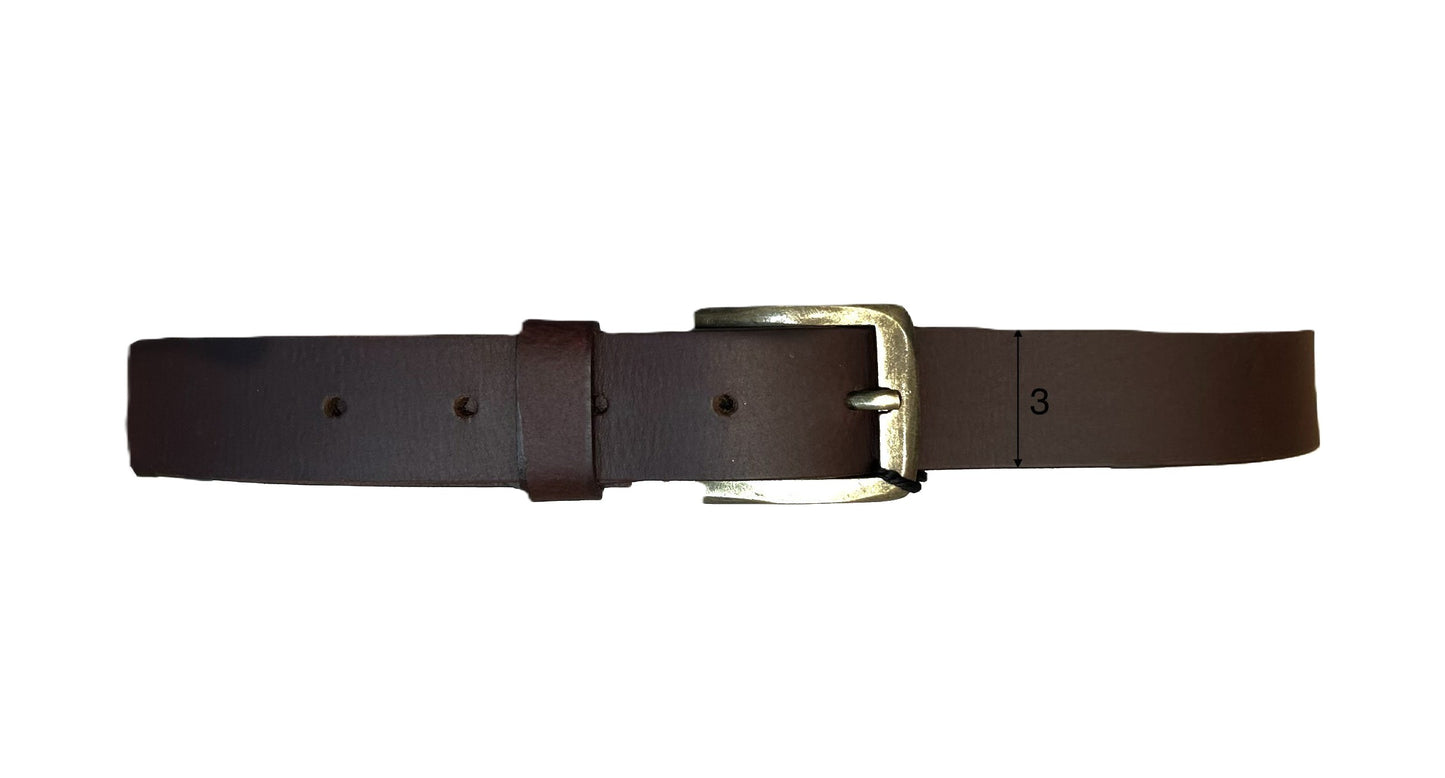 Läder Bälte- 3 cm bredd
